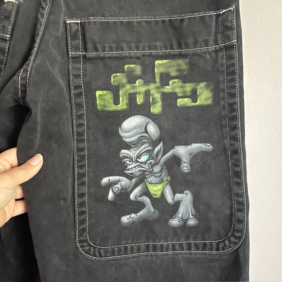 Vintage 90s JNCO Black Trog Jeans - 30", Unisex 🇺🇸 - Picture 3 of 15